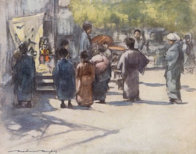 Voor de Kraam door Mortimer Ludington Menpes